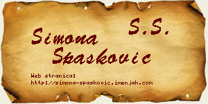 Simona Spasković vizit kartica